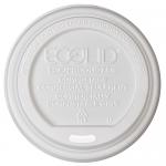 Eco-Products Renewable & Compostable White Lid for 10-20 oz. cups