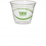 Eco-Products Eco-Products | Renewable & Compostable 9 oz. PLA Cold Cup with Green Stripe
